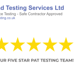 Image shows the Kingsmead Testing Logo with five gold stars underneath, to reflect positive Google Reviews